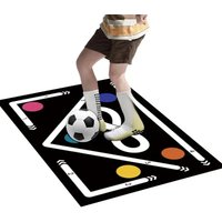 Soccer Training Drills Mat Rubber Non Slip Exercise Mat 23.6x35.4in Football Training Pad Footstep System Training Blanket for