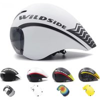AliExpress wildside Wildside Aero TT Road Bicycle Helmet Racing Cycling Sports Triathlon TT Ultralight Bike Safety Helmet Goggles Bike accessories