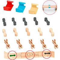 Wooden Track Parts Connectors Fixer Wooden Railway Train Track Accessories Holder Fixing Clips for Wood Tracks Toys for Kids