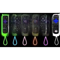 Glow In The Dark Silicone Universal Remote Control Cover, Remote Case With Lanyard Compatible With TCL Hisense Roku TV Remote Co