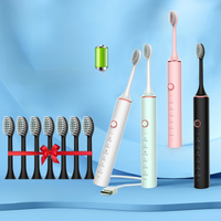 New 2022 N100 Sonic Electric Toothbrush Adult Timer Brush 6 Mode USB Charger Rechargeable Tooth Brushes Replacement Heads Set