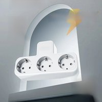 TESSAN Multiple Wall Socket with 3 AC Outlets Charging Ports EU Plug Wall Power Strip with Overload Protection 3fach Stecker Eu