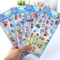 Paw Patrol Bubble Sticker Cute Cartoon Patrol Canine Anime Figure Ryder Marshall Skye 3D Stickers Kids Birthday Party Supplies