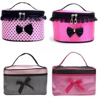 Multifunction Travel Clear Makeup Bag Fashion Polyester Cosmetic Bag Toiletries Organizer Waterproof Women Storage Make Up Cases