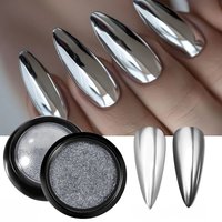 1 Box Metallic Nail Glitter Powder Super Bright Gold Silver Pink Solid Mirror Pigment Dust Gel Nail Polish Decoration Manicure