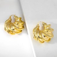Sunny Jewelry Fashion Exaggerated Hoop Earrings New Copper African Dubai Style For Women High Quality Daily Wear Gift Party