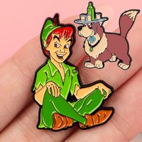 Cute Boy and Dog Enamel Pins Anime Movie Brooches Badge Lapel Pin For Backpack Clothes Accessories Fashion Jewelry Birthday Gift
