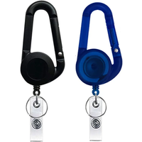2025 New Style Retractable Nurse Badge Reel Card Clip Badge Holder Students Doctor ID Card Holder Keychain Easy pull carabiner