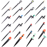 24 Types Garden Irrigation Sprinklers with Stake Adjustable Atomizing Refraction Drippers Watering Vortex Nozzles 1/4'' Barb