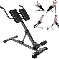 Faltbarer Rückenstrecker Vielseitiges Fitnessgerät Vielseitiges Heimtrainingsgerät Einstellbare Höhe und Neigungswinkel 150KG Belastbarkeit
