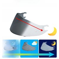 Photochromic Visor Lens for SHARK D Skwal D-Skwal 2 Spartan, Photochromic Lens (Black/Blue/Red), UV Protection, All-Weather Use