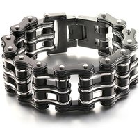 AliExpress GD-KSN Mens Bracelets,Punk Biker Bicycle Motorcycle Chain Link Bracelets for Men&Women,Three-layer Stainless Steel Jewelry