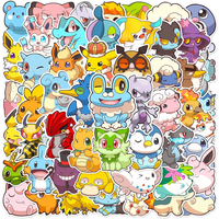 AliExpress TAKARA TOMY 10/30/50PCS Anime Pokemon Cute Stickers Graffiti Decoration DIY Skateboard Phone Fridge Bike Cartoon Decals Fun for Kid Toy Gift