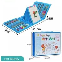208-Piece Kids Art Set Drawing Kit with Easel Coloring Pencils Markers Crayons & Painting Supplies Portable Art Box for Toddlers
