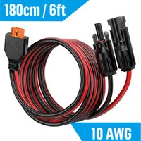 XT60i to Solar Connector Extension Cable 10AWG XT60I Solar Panel Charging Cable 180CM/6FT for RV Portable Power Station Battery