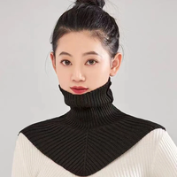 Women Winter Knitted Cotton Fake Collar Scarf Women Warm Turtleneck Neck Warmer Detachable Winter Windproof Scarf 36*28cm