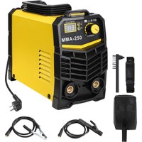 Spawarka MMA-250 Inwerterowa IGBT Elektryczna LCD z uchwytem na elektrodę, maską spawalniczą, mini spawarka, zestawy DIY