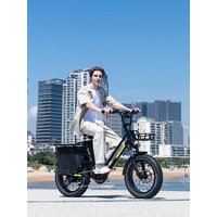 AliExpress KOOLUX X8 48V 750W 30+35Ah 20*4.0 Tire E-bike Rear Shelf 220KM Long Range UK Local Stock Electric Bike for Food Delivery