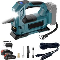 Kabellose elektrische Luftpumpe, wiederaufladbarer automatischer Reifenfüller für Autos, tragbarer Luftkompressor für den Heimgebrauch, kompatibel mit Makita 18V Akku
