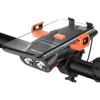 AliExpress NONE WEST BIKING Bike Light LED Front Lamp Horn Phone Holder Bell 3000 mAh Power Bank 5 in 1 MTB Bike Flashlight Cycling Accessories