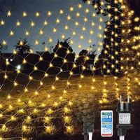 6x4M 3x2M Solar LED Christmas Garlands LED String Christmas Net Lights Fairy Xmas Party Garden Wedding Decor Curtain Light