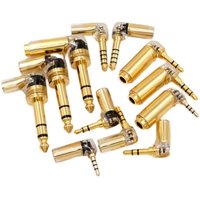 4.4 Female To 6.35mm 1/4‘’ Male Adapter Converter 3.5MM 4.4MM 2.5MM Balanced 3.5 stereo TO 6.35 L Shape for Headphone Amplifier