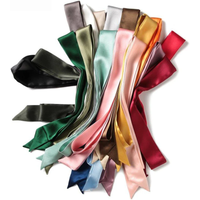 Luxury Simulated Silk Skinny Scarf 2025 Fashion Bag Handle Ribbon Ladies Horse Print Headband Small Hair Scarves Band Female