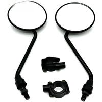 AliExpress HLMORTO 1 Pair Universal Motorcycle Rounded Side Back View Mirror With Mount Clamp Motorbike E-bike Scooter 10mm 8mm Rearview Mirrors