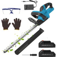22 Zoll Akku-Heckenschere, Elektrische Schere mit Dual-Action-Klinge, 3/5 Zoll Schnittkapazität, 1500 U/min, mit Akku & Ladegerät, für Makita 18V Batterie, Garten-Strauchschneidewerkzeug für Rasen und