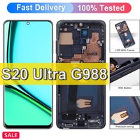 TFT S20 Ultra Screen, for Samsung Galaxy S20 Ultra 5G LCD Display G988 Digital Touch Screen Replacement Digitizer with Frame