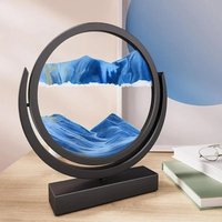 Rotatable 3D Sandscape Moving Sand Art Picture Round Glass Deep Sea Hourglass Quicksand Flowing Sand Painting Home Decor Gifts