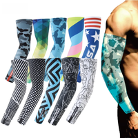 AliExpress NONE KEMALOCE Cycling Arm Warmer Compress Summer Running&Basketball UV Protection Ice Fabric White&Black Sports Arm Sleeve