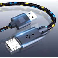2.4A Micro USB Cable Fast Charging Nylon Braided Data Sync Cord For Samsung Xiaomi Huawei Mobile Phone Charge Microusb Date Cord