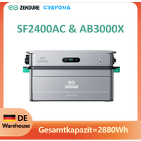 Zendure SolarFlow 2400 AC Balkonspeicher Komplettset mit AB3000X Batterie, 2400W bidirektionaler AC-Speicher 2880Wh, erweiterbarer LiFePO4 Stromspeicher für Heimgebrauch