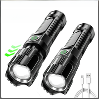 AliExpress Other Portable Strong Light Flashlight Built-in Battery USB Rechargeable Telescopic Zoom LED Torch Outdoor Camping Cycling Lamp