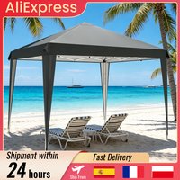 3x3m Faltbares Pavillon-Zelt Wasserdicht UV-Schutz Outdoor-Unterstand Pop-Up-Pavillon mit Aufbewahrungstasche für Camping Garten Strand, Einfacher Aufbau