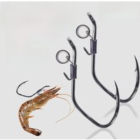 9KM Live Shrimp Hooks 10~15Pcs Live Catfish Hook Fishing Shrimp Holder Hook High Strength Saltwater Freshwater