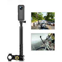 AliExpress PULUZ Motorcycle Bicycle Handlebar Fixture Mount Camera Bracket Adapter & Monopod Stand For Insta 360 X4/X3/ONE X2/ONE R/ONE RS