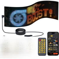 USB LED Matrix Pixel Panel With App Control 5V Flexible Scrolling Bright Advertising LED Signs RGB Pattern Car Animation Display