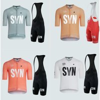 SYN Club Summer 4-color team road cycling suit set Short Sleeve jersey and Bib Shorts Team Pro Race Bicycle Clothing MTB Wear