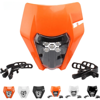 AliExpress PowerMotor for KTM LED Headlight Plate EXC EXCF SX XC 125 150 250 350 450 Motocross Dirt Pit Bike Accessories Moto Enduro Motorcycle Mask