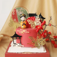 Chinese Queen Empress Figurine Plastic Butterfly Mom Bitrhday Cake Decoration Cake Topper Miniature Love Gifts