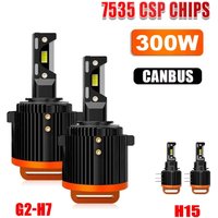 G2 H7 LED Headlight Bulbs Canbus H15 LED Fog Lights 12V 300W 50000LM High Low Beam DRL For VW Golf 6 7 MK3 BMW Mercedes Audi