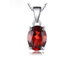 JewelryPalace Natural Garnet Amethyst Citrine Peridot Blue Topaz 925 Sterling Silver Pendant Necklace Gemstone Jewelry No Chain
