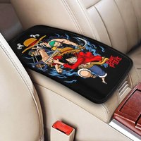 One Piece Anime Manga Car Armrest Cover Mat Luffy Zoro Universal Center Console Protective Cushion Pad Car Interior Accessories