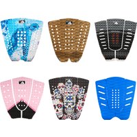 3 Piece EVA Surfboard Deck Traction Pads with Kicker for Stomp Skimboards, Applies All Boards/Multiple Color Choices
