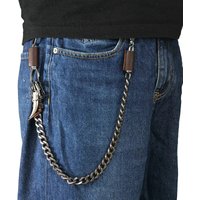 Belt Waist Chain 2 Lines Punk Jean Adjustable Hip-hop Metal Chain Boy Clothing Accessories Men's Skull Head Metal Chains Casual
