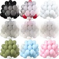 5/10/12inch Black Red White Balloons Retro Brown Skin White Sand Sage Green Blue Pink Balloon Birthday Party Wedding Decoration