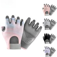 AliExpress nofoxo NOFOXO 1Pair Half-Finger Cycling Sports Gloves Women Breathable Anti-Slip Shock Absorbent Yoga Fitness Exercise Wear Resistant
