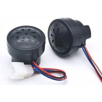 AliExpress NONE 48V 60V Electric Car Horn Black 2in1 with LED 4Wires Steering Buzzer Plastic Reversing Voice Horn Electric Bike Accessories